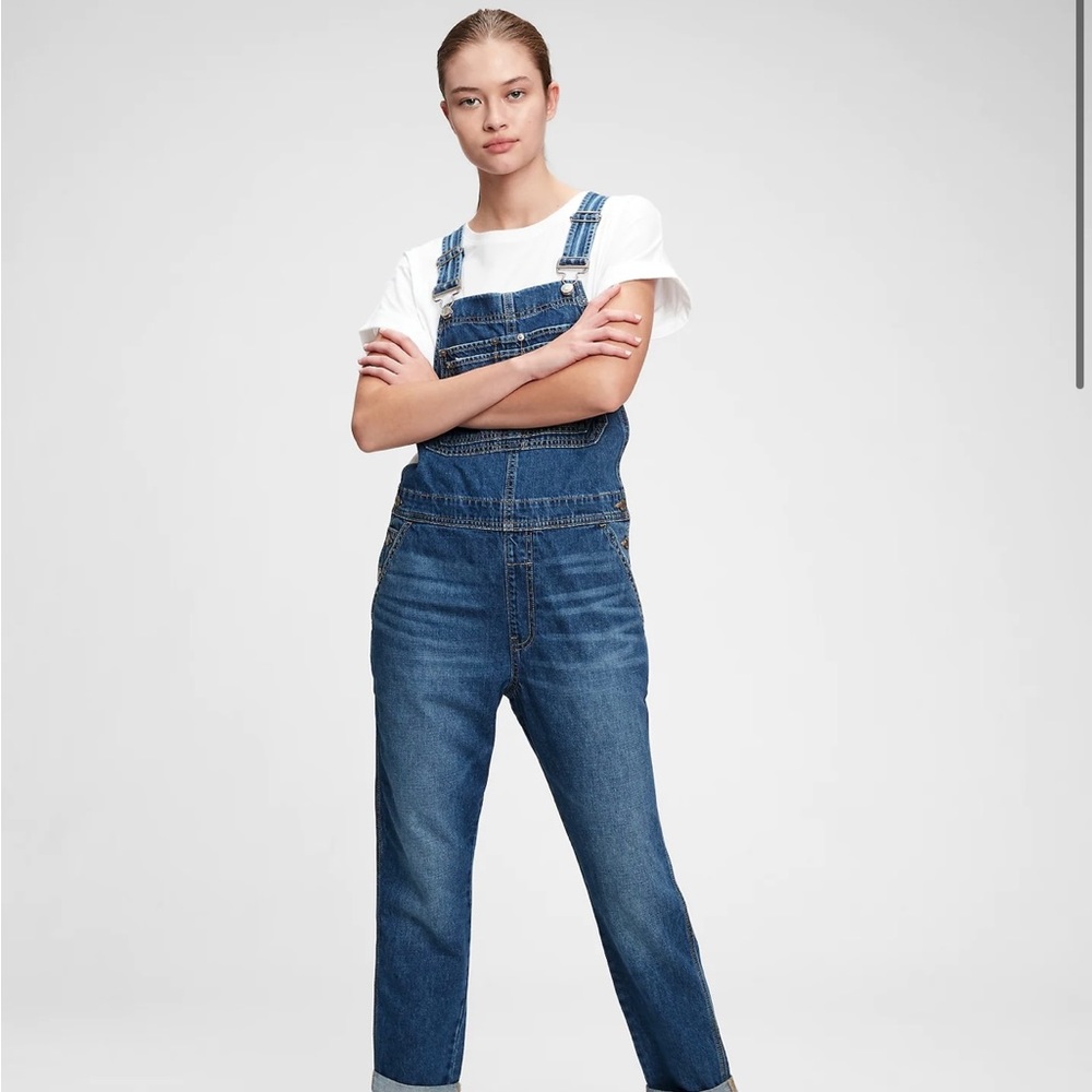Denim overalls darker wash.